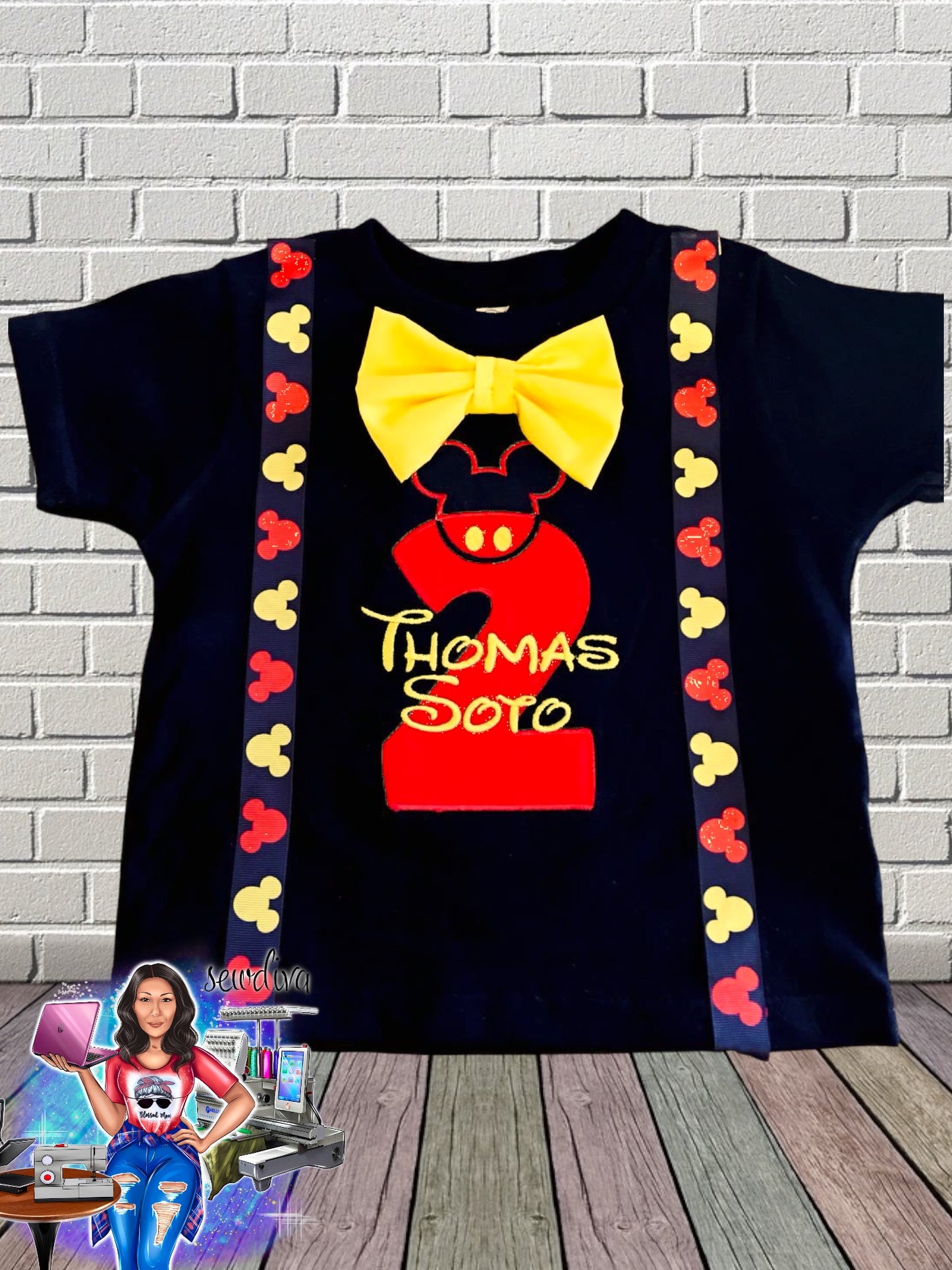 Mouse (partial) - Shirt w/ Suspenders & Bow Tie