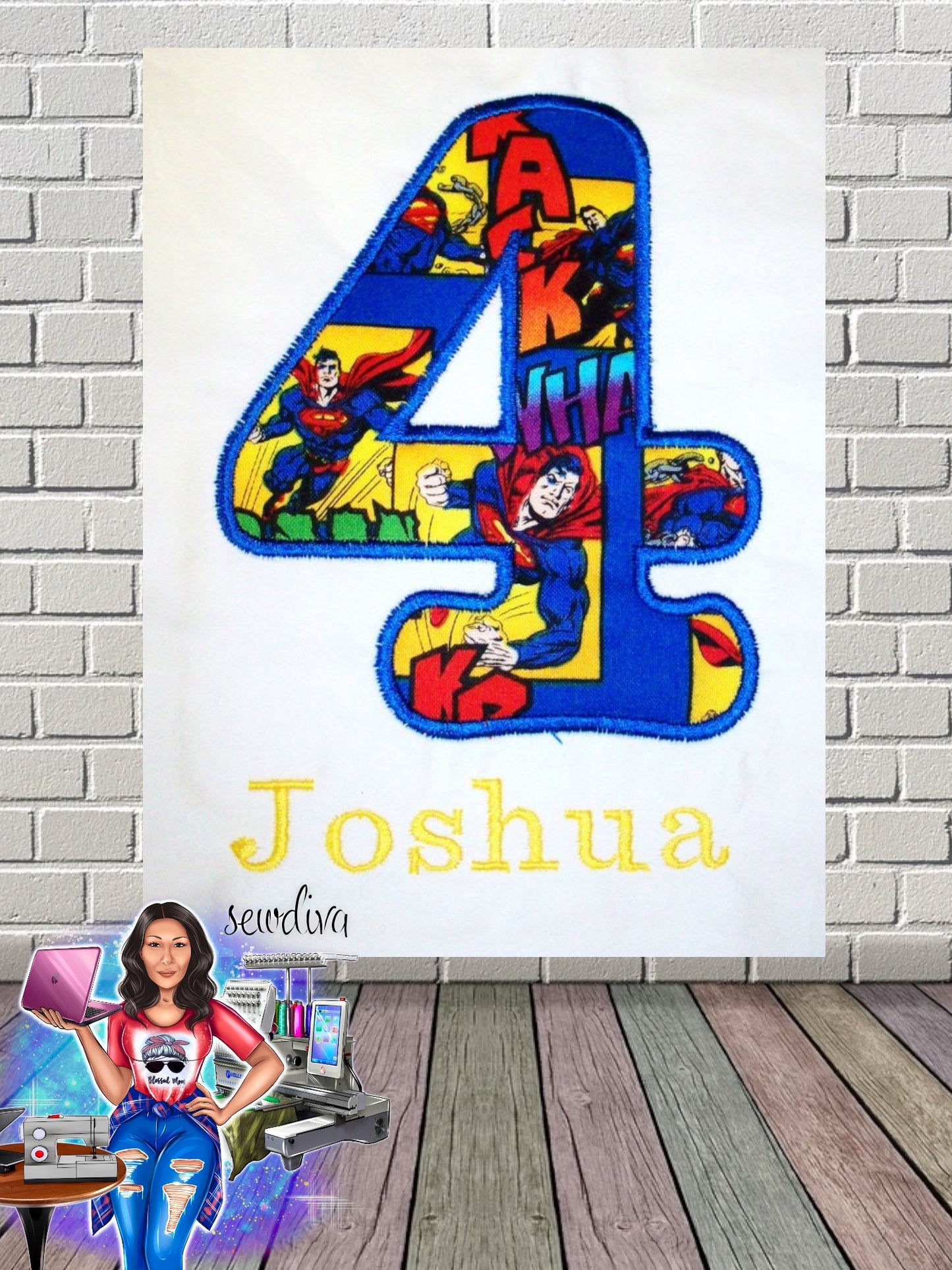 Flying Super hero, Strong Super hero, Cape Hero, Birthday shirt, Custom Number and Name Embroidered Birthday Shirt