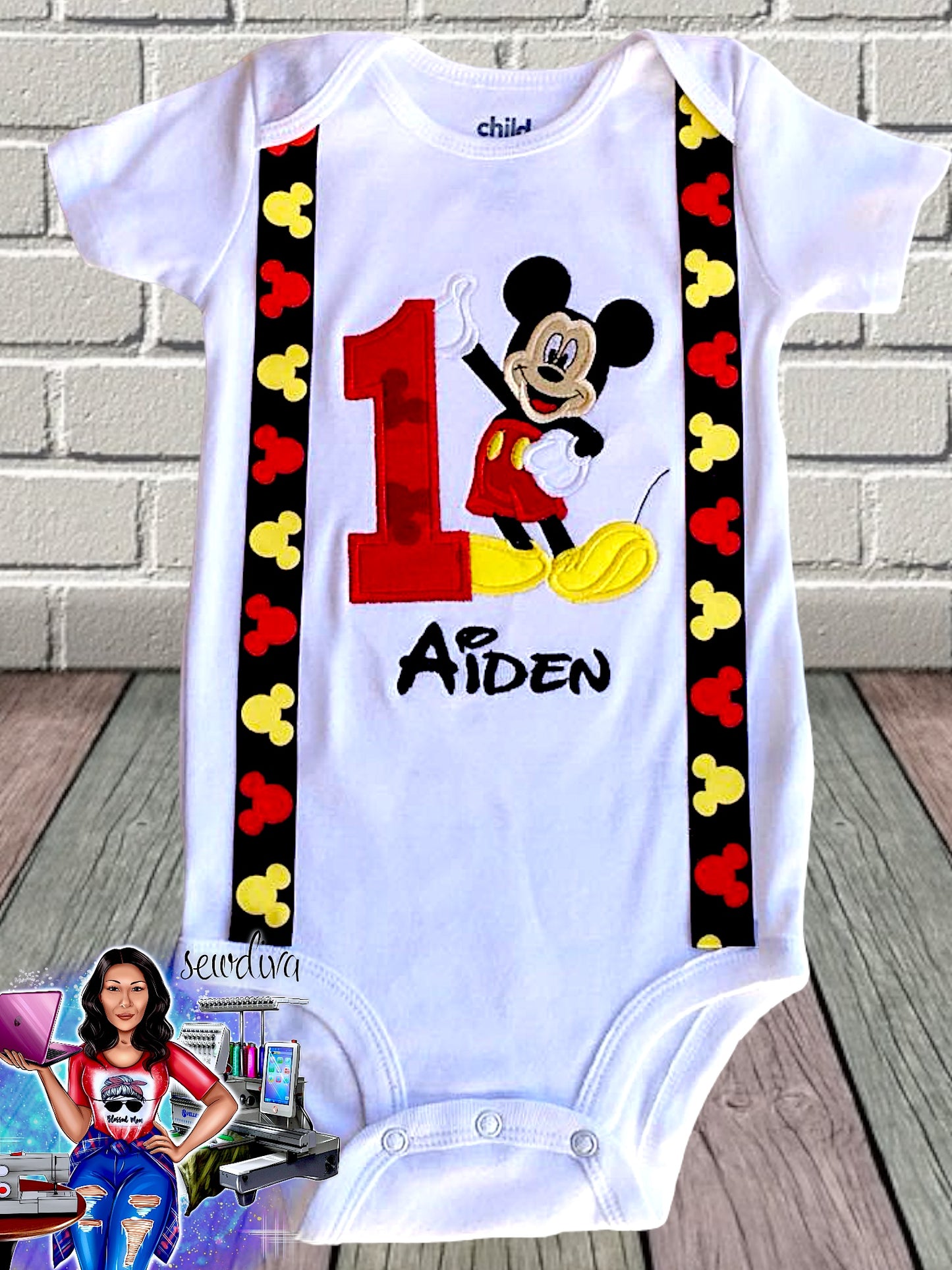 Mouse (full) - Shirt w/ Suspenders & Bow Tie