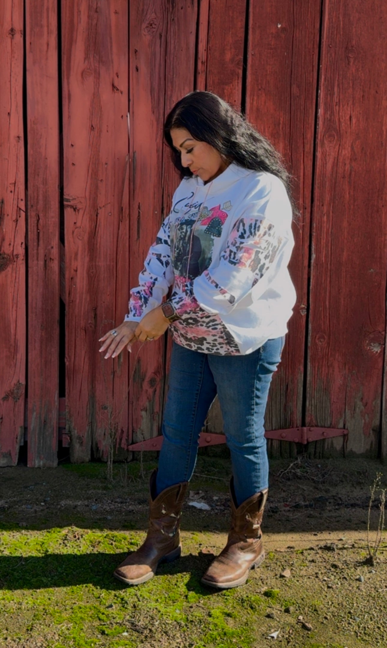 Cupid Aim For The Cowboy Valentines Hoodie with a Bling String
