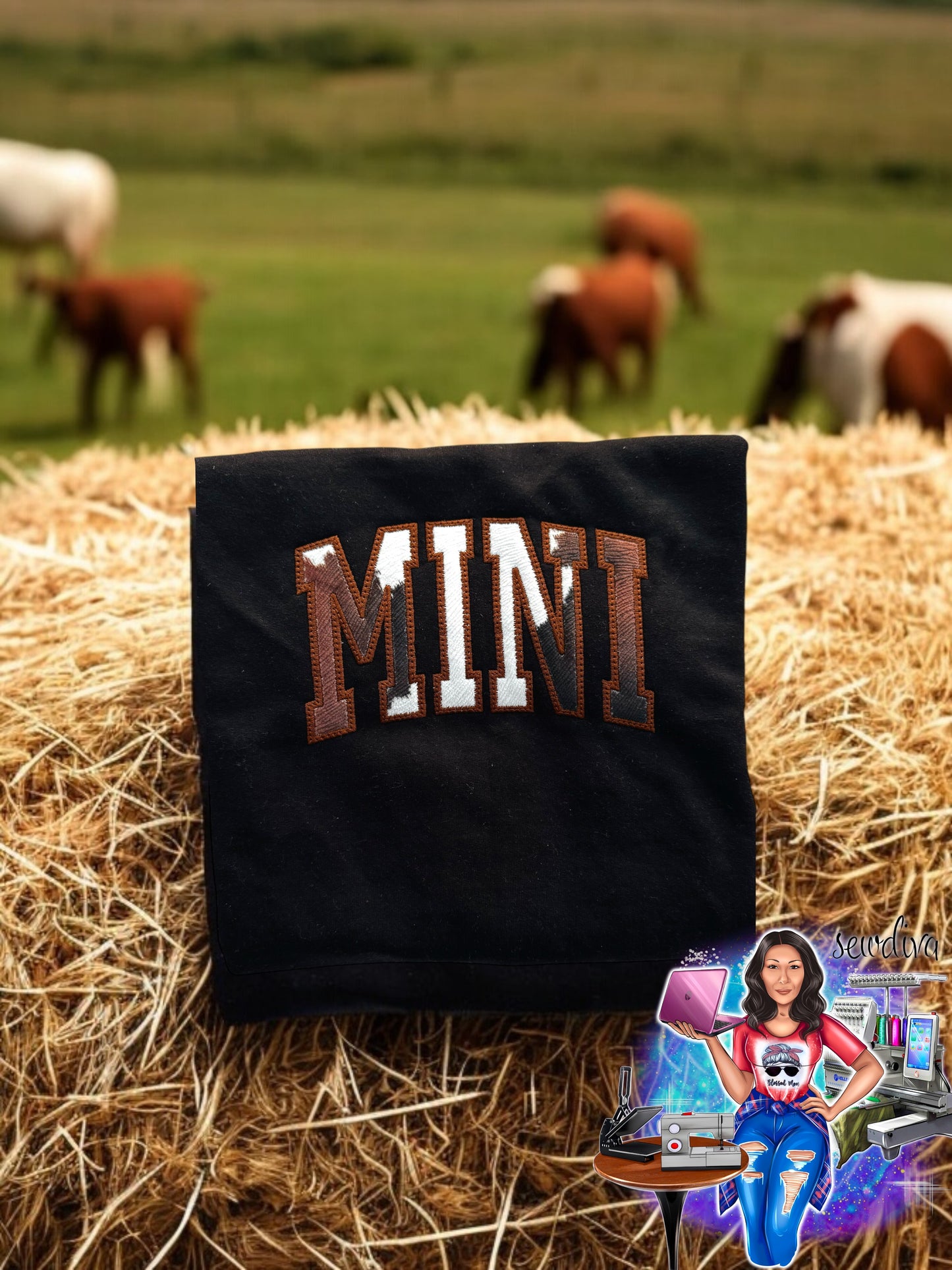 Cow Print Mama & Mini Crewneck Sweatshirt Set