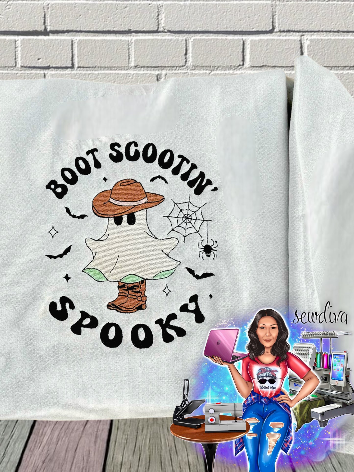 Boot Scootin’ Spooky Sweatshirt- Halloween Sweatshirt
