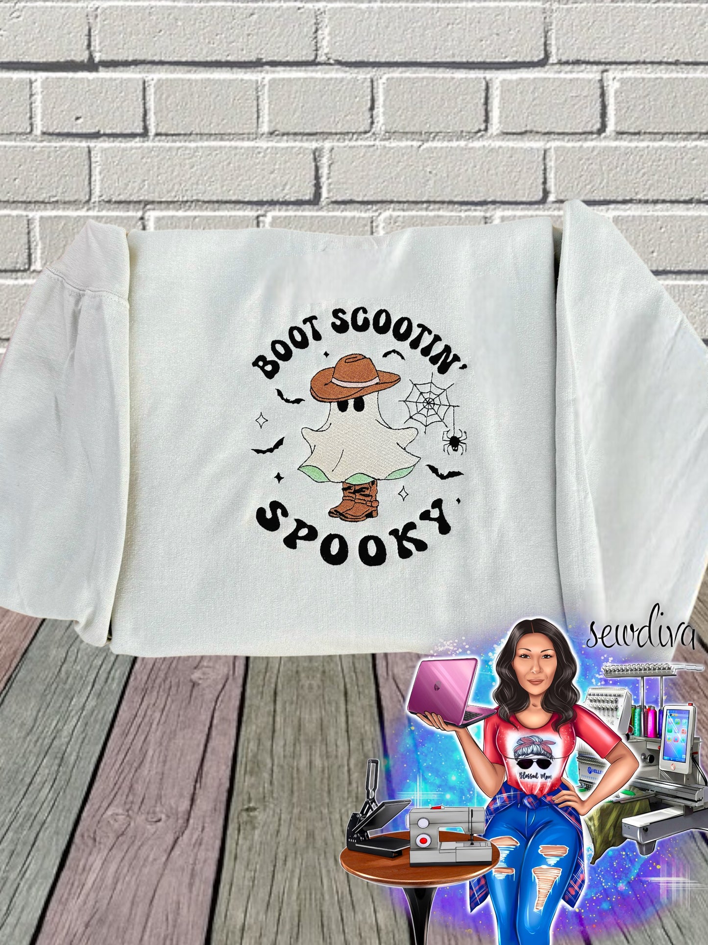 Boot Scootin’ Spooky Sweatshirt- Halloween Sweatshirt