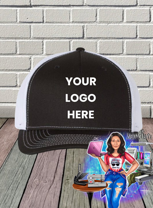 Custom Richardson 112 Classic Trucker Hat and Custom Embroidered Logo