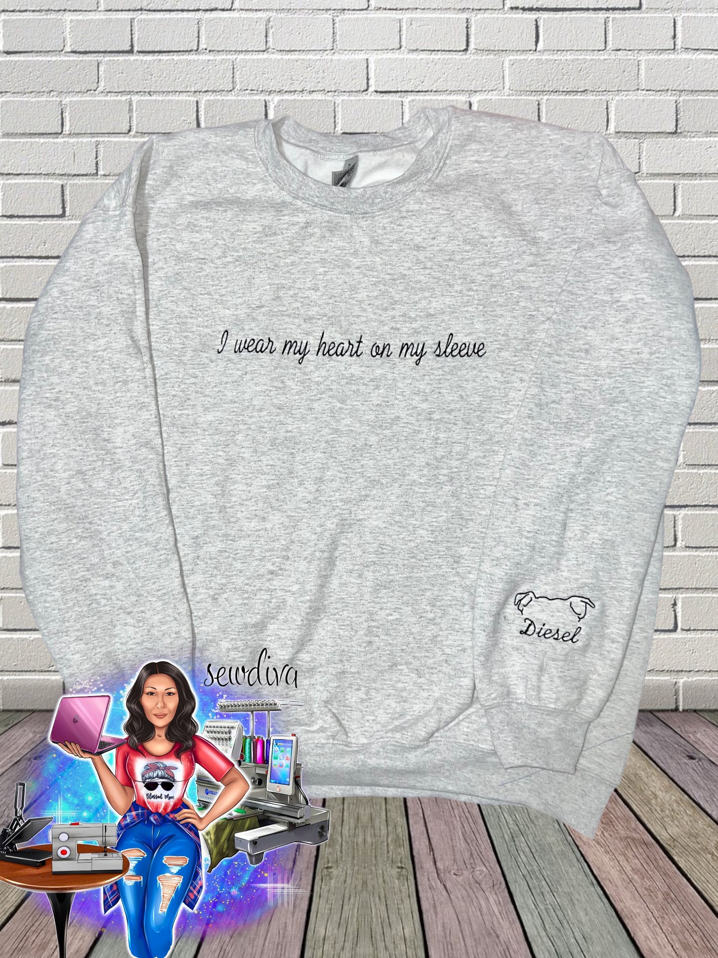 I wear my heart on my sleeve - Fur Baby Sweatshirt