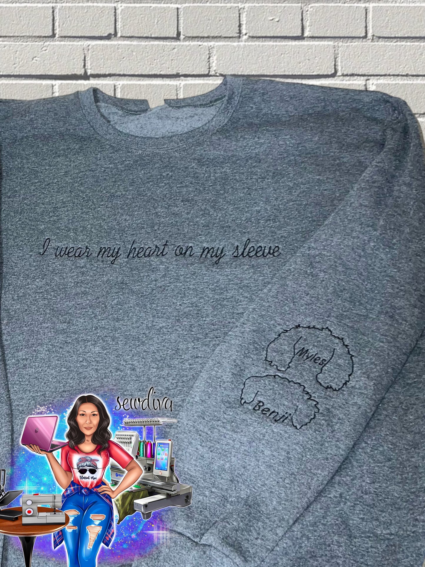 I wear my heart on my sleeve - Fur Baby Sweatshirt