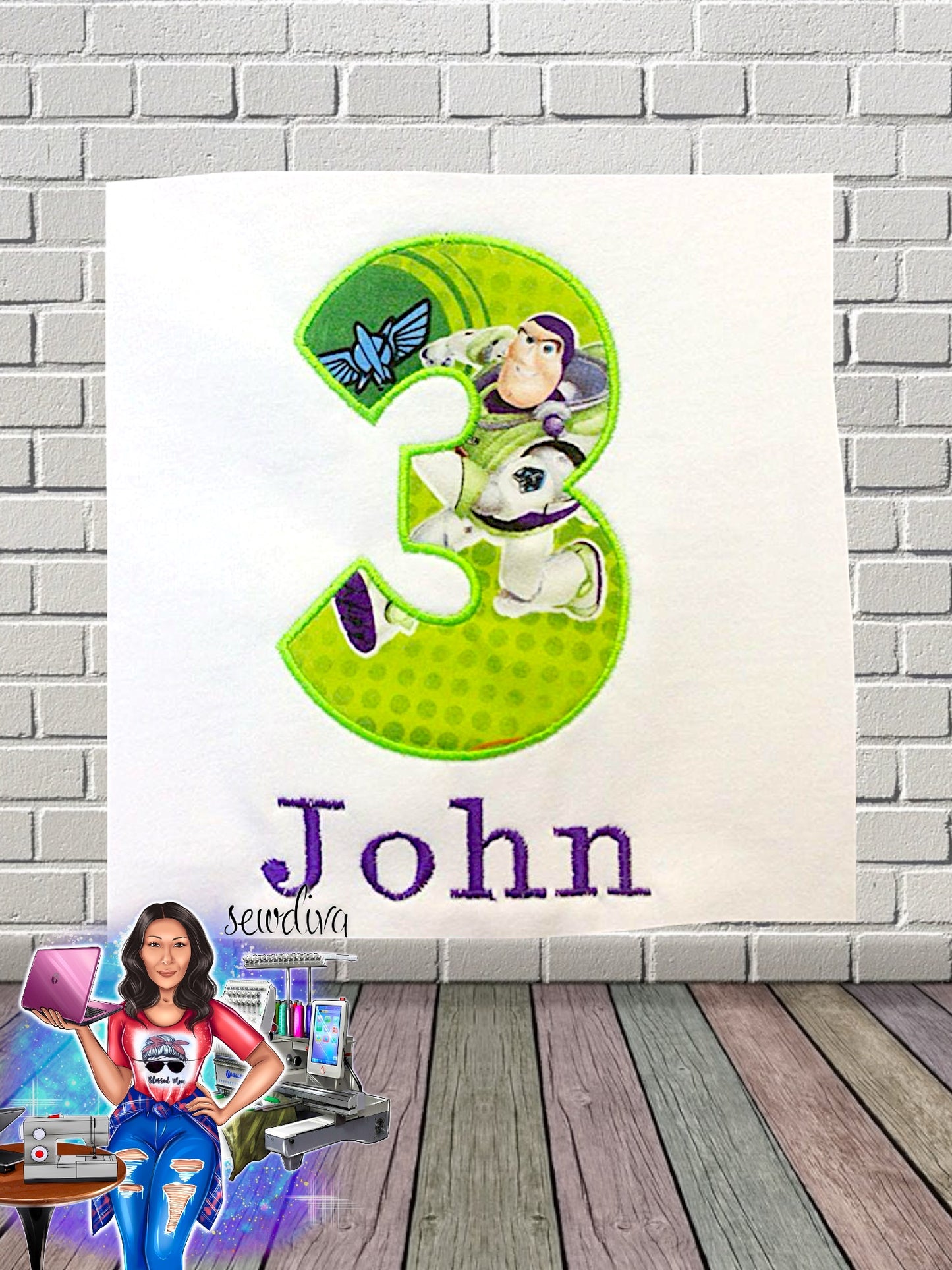 Astronaut Ranger, Custom Number and Name Embroidered Birthday Shirt