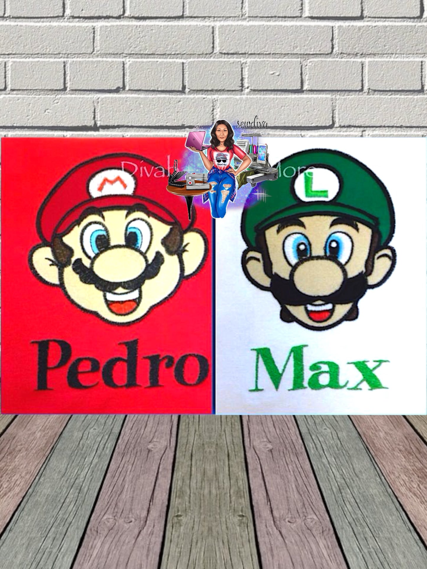 Plumbing Brothers, Custom Character and Name Embroidered Birthday Shirt