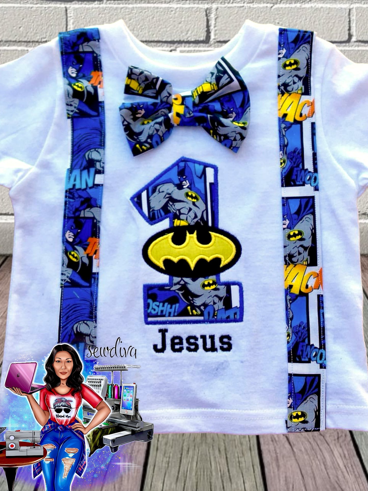 Bat Hero Shirt w/ Suspenders & Bow Tie