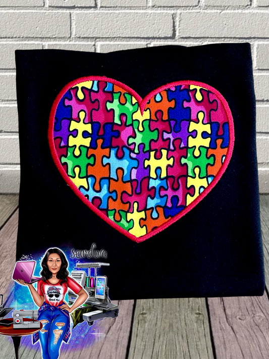 Child - Autism Heart, autism love, autism support, Autism Awareness, Puzzle Piece, Puzzle Shirt, Autism Shirt